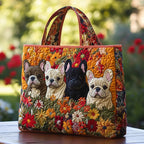Women's Handmade Quilted Tote Bag with Unique Print