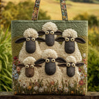 Women's Handmade Quilted Tote Bag with Unique Print