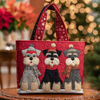 Women's Handmade Quilted Tote Bag with Unique Print
