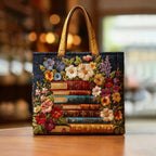 Women's Handmade Quilted Tote Bag with Unique Print