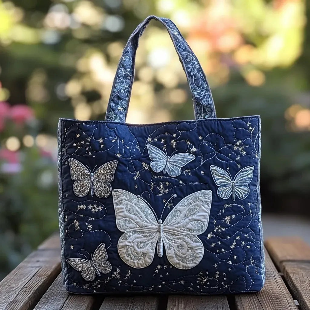 Women's Handmade Quilted Tote Bag with Unique Print