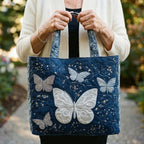 Women's Handmade Quilted Tote Bag with Unique Print