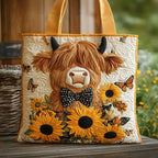 Women's Handmade Quilted Tote Bag with Unique Print