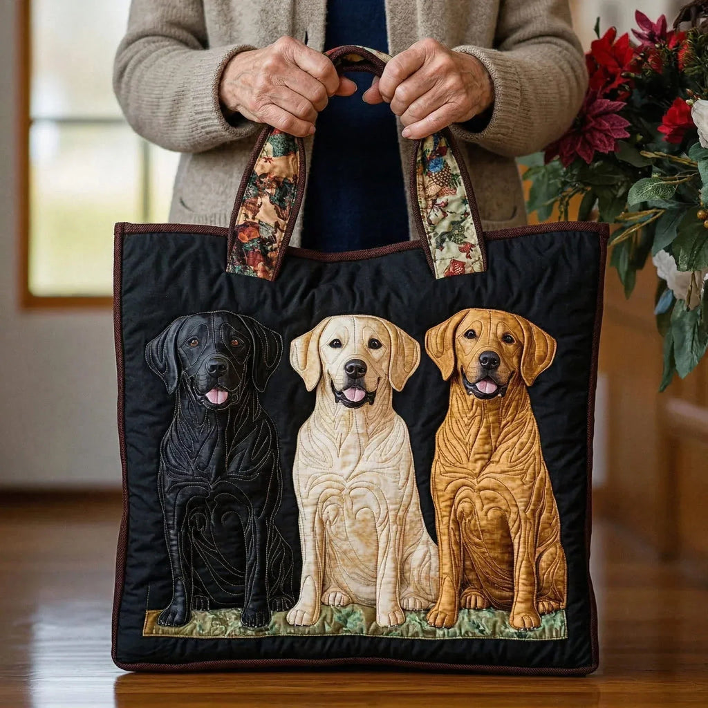 Women's Handmade Quilted Tote Bag with Unique Print