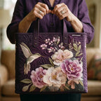 Women's Handmade Quilted Tote Bag with Unique Print