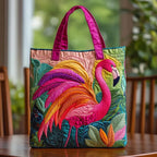 Women's Handmade Quilted Tote Bag with Unique Print
