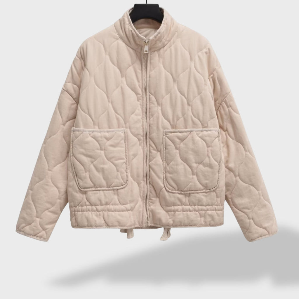 Women's Padded Winter Jacket - Beige