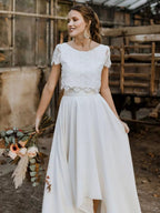 Women's Two-Piece Lace Bridal Dress