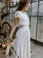 Women's Two-Piece Lace Bridal Dress