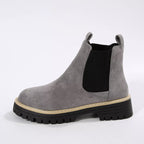 Women's Comfortable Block Heel Round Toe Ankle Boots for Fall and Winter
