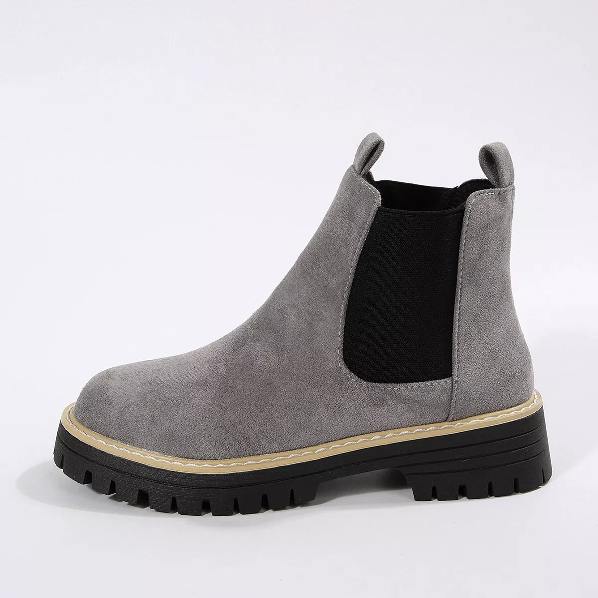 Women's Comfortable Block Heel Round Toe Ankle Boots for Fall and Winter
