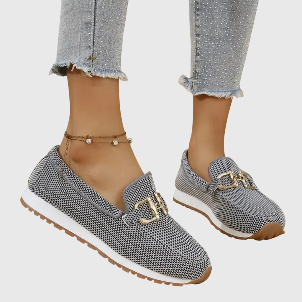 Women's Elegant Comfortable Loafers - Gray