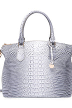 Women's Leather Handbag - Light Gray