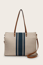 Women's Striped Tote Bag - Khaki