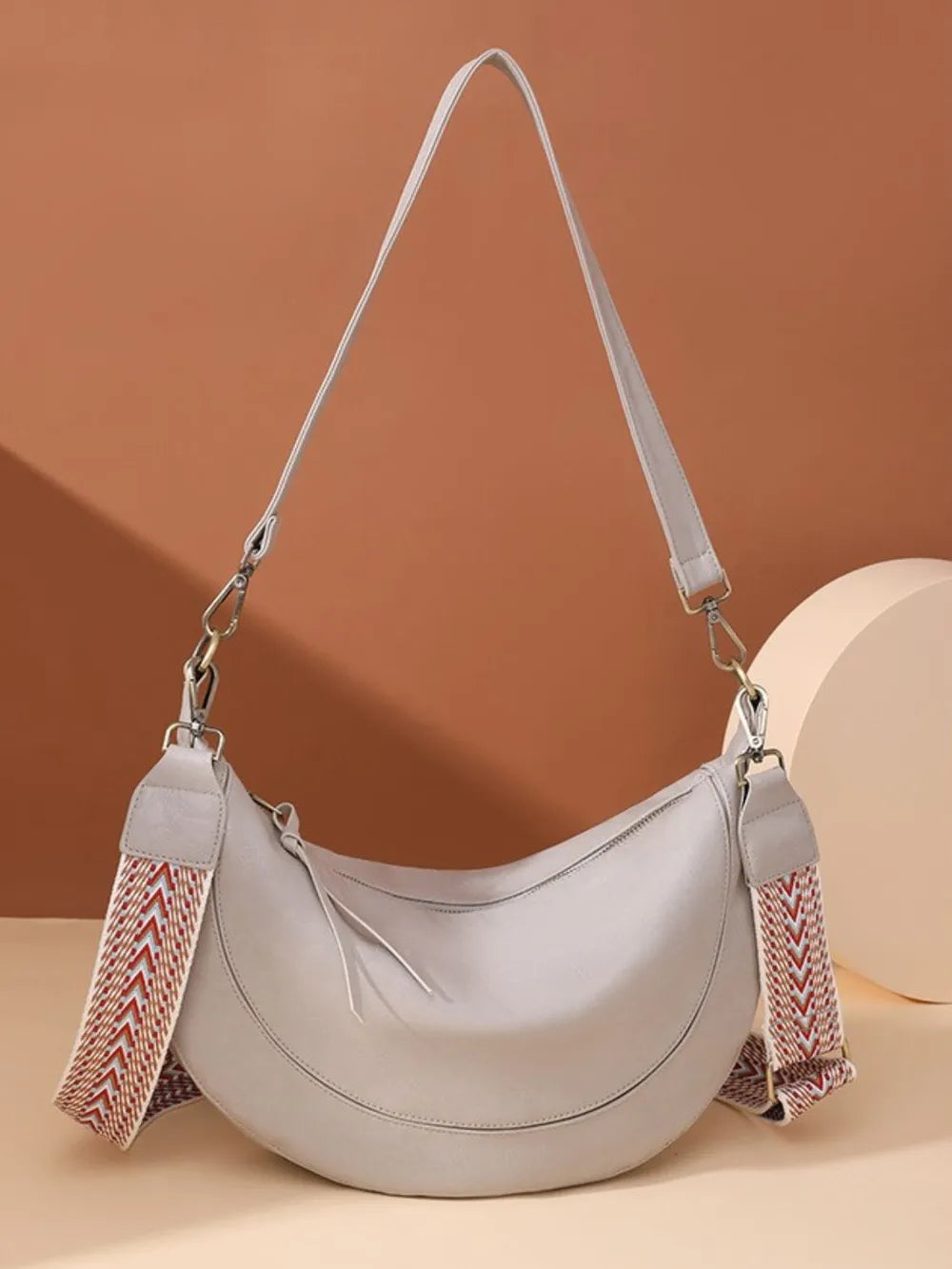 Women's Leather Crossbody Bag with Removable Strap
