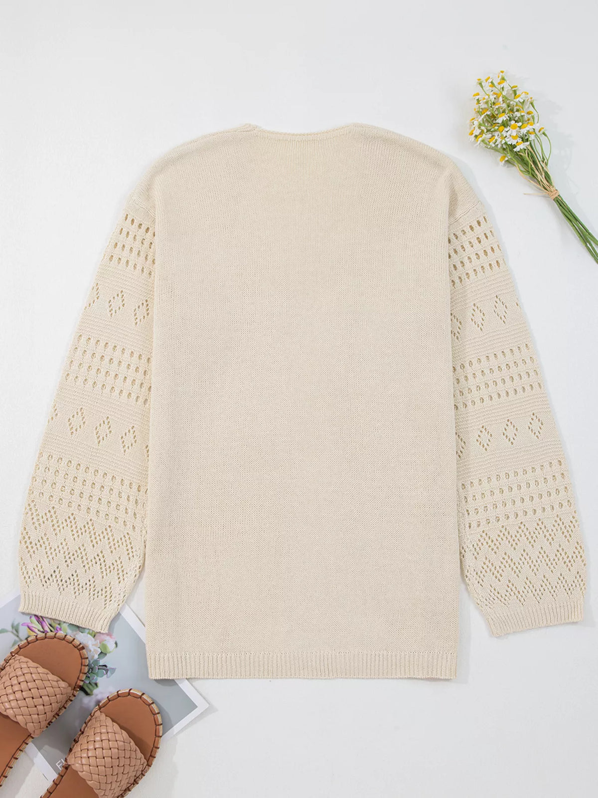 Women's Open-Knit Cardigan Lightweight Boho Summer Knit