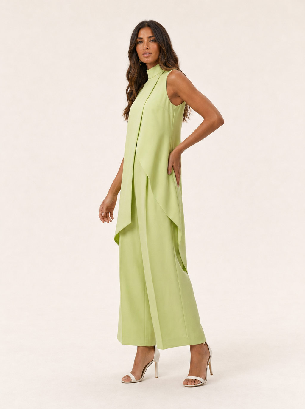 Women's Elegant Long Two-Piece Set for Special Occasions - Green