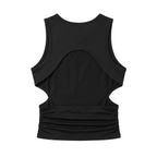 Women's Basic Black Sleeveless Top