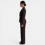 Women's Brown Blazer and Pants Set