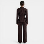Women's Brown Blazer and Pants Set
