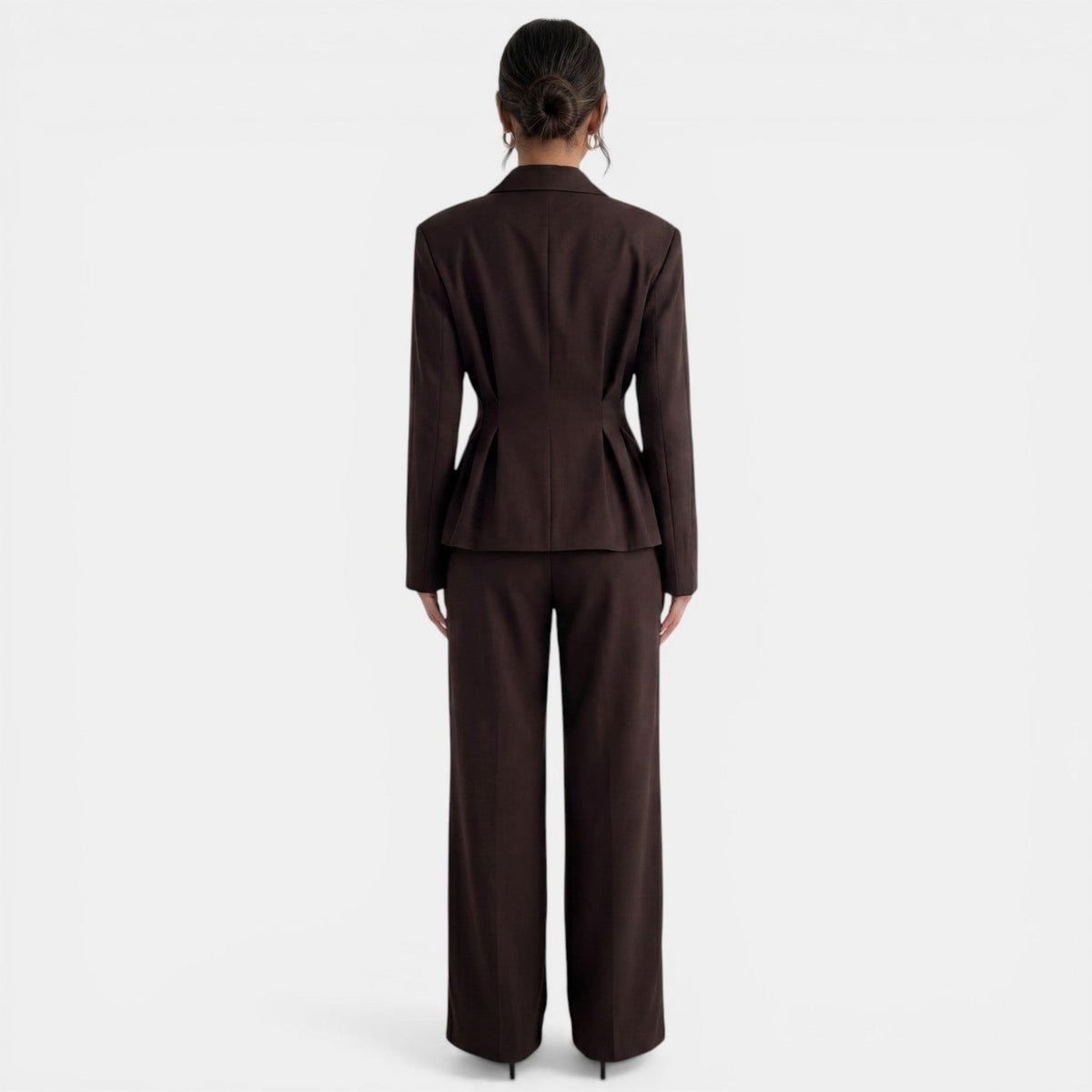Women's Brown Blazer and Pants Set