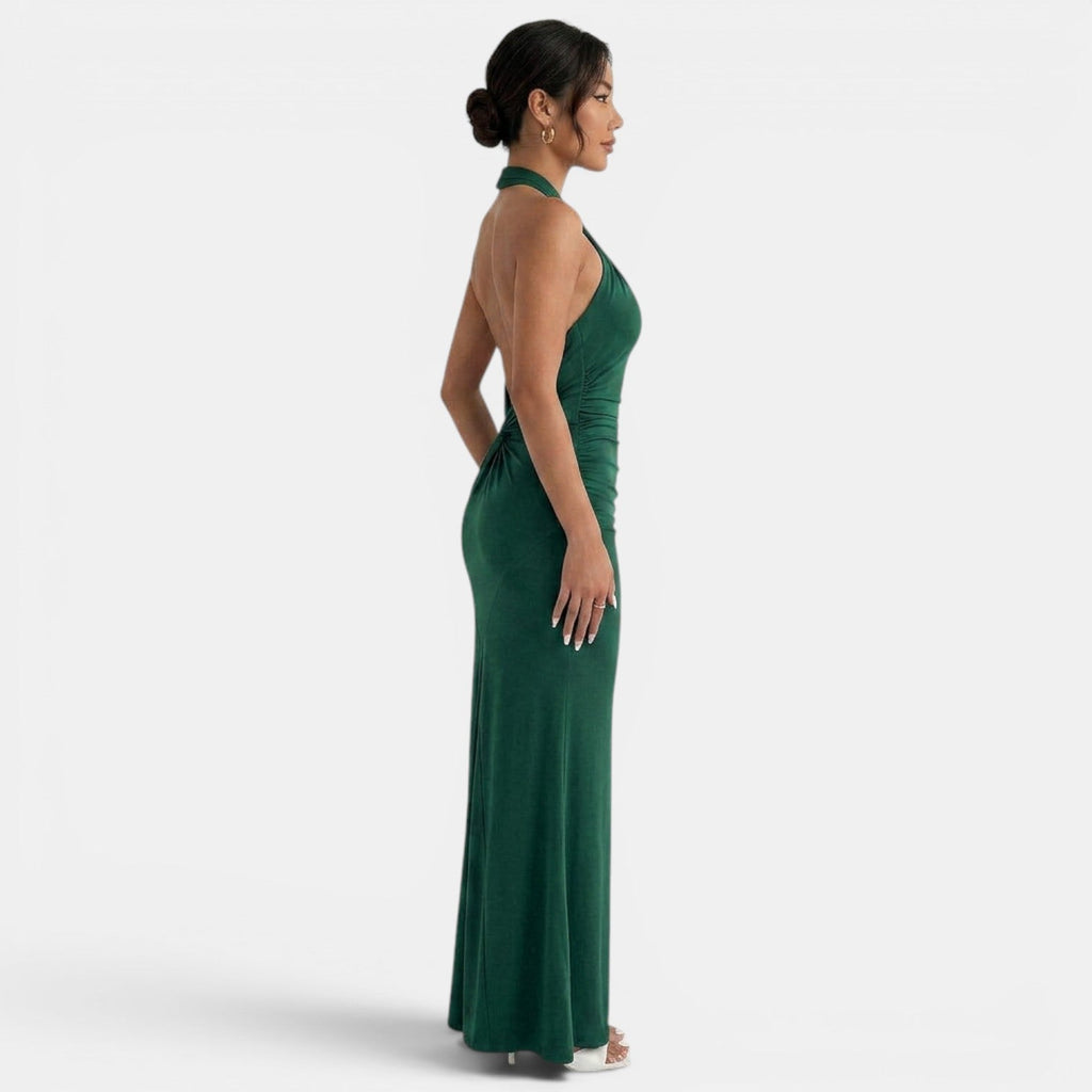 Women's Elegant Halter Maxi Dress