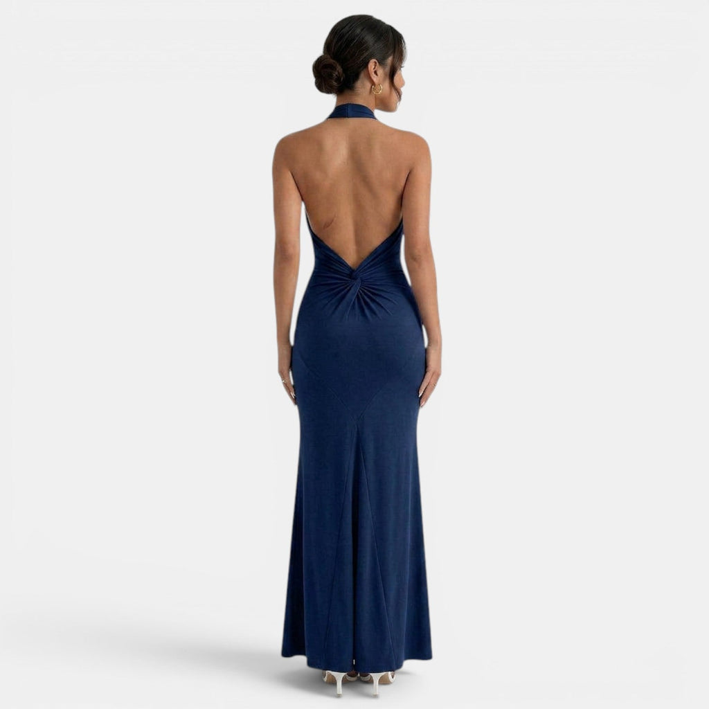 Women's Elegant Halter Maxi Dress