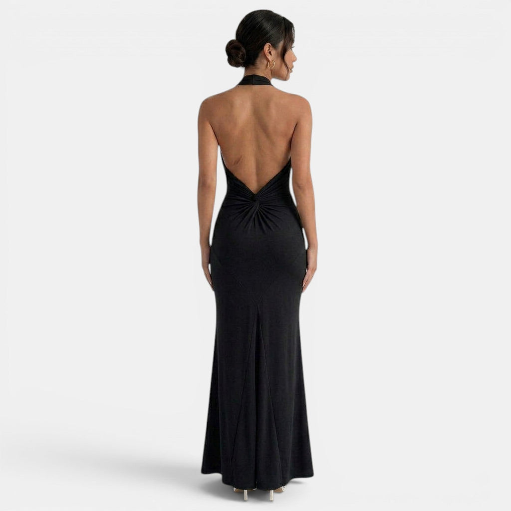 Women's Elegant Halter Maxi Dress