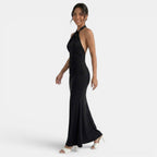 Women's Elegant Halter Maxi Dress