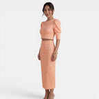 Women's Two-Piece Crop Top and Slit Skirt Set