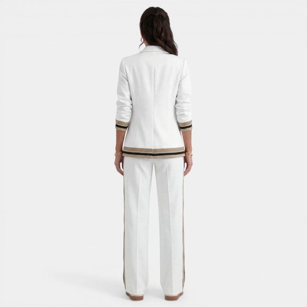 Women's Blazer and Wide-Leg Pants Set