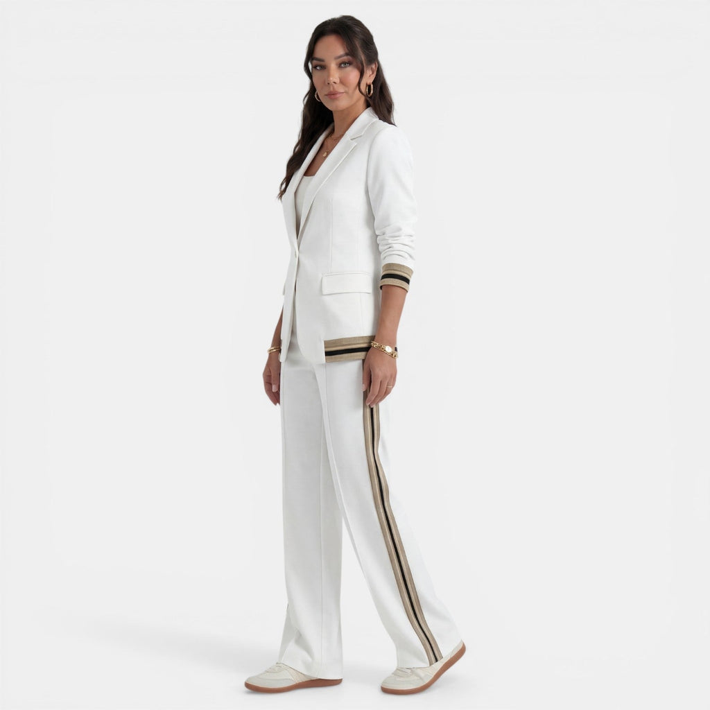 Women's Blazer and Wide-Leg Pants Set