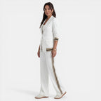 Women's Blazer and Wide-Leg Pants Set