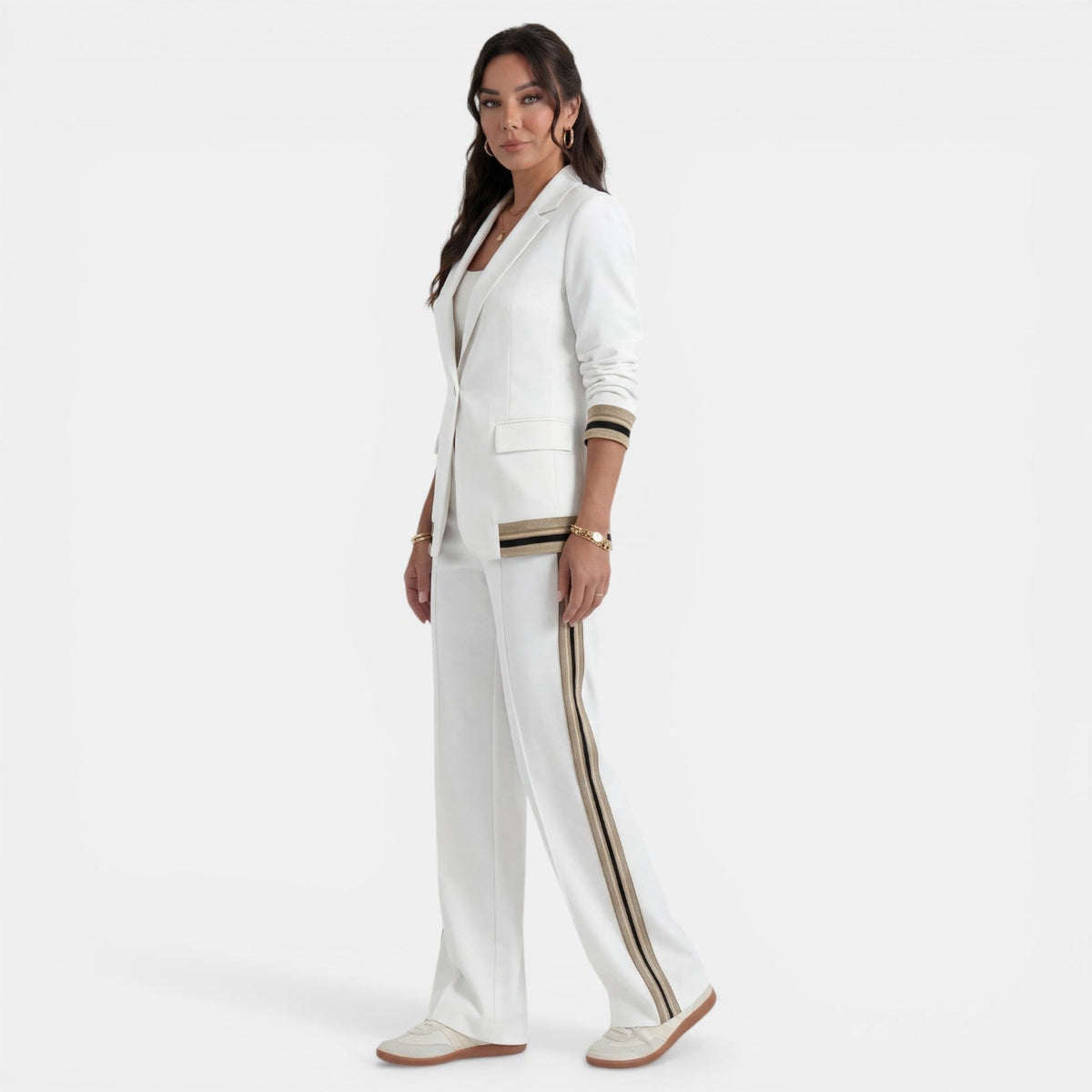 Women's Blazer and Wide-Leg Pants Set
