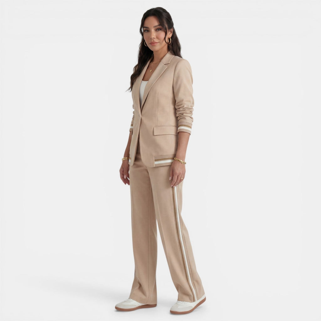 Women's Blazer and Wide-Leg Pants Set