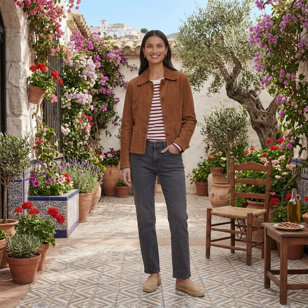 Women's Brown Suede Jacket for Fall