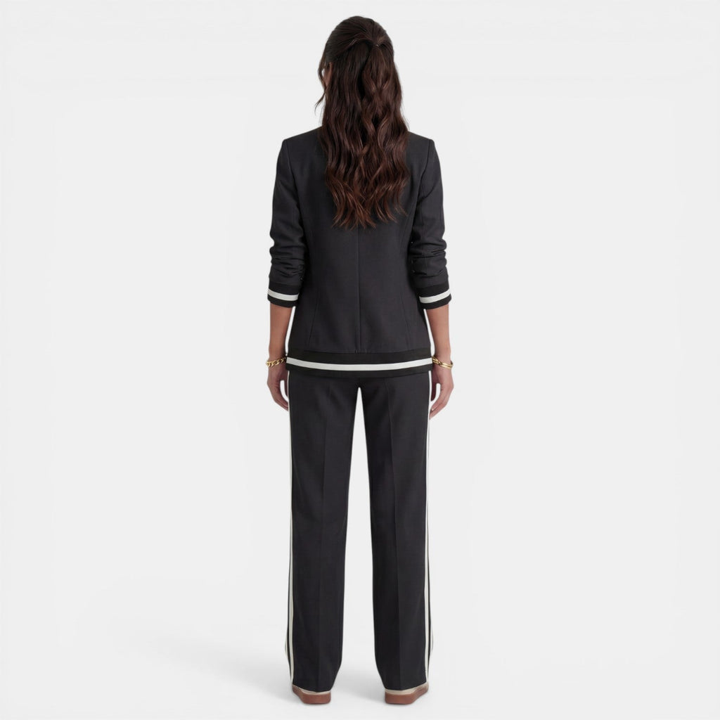 Women's Blazer and Wide-Leg Pants Set