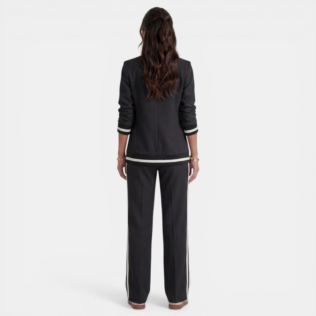 Women's Blazer and Wide-Leg Pants Set