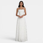 Women's Fitted Backless Tie Dress - White