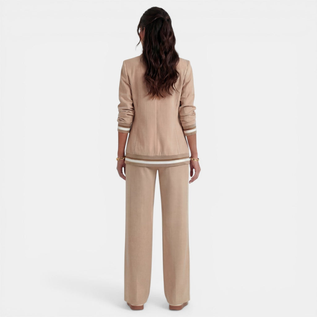 Women's Blazer and Wide-Leg Pants Set