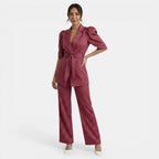 Women's Elegant Two-Piece Set for Events - Red
