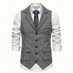 Men's Elegant Ultra-Comfortable Vest - Metallic Gray
