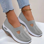 Women's Orthopedic Sneakers with Supportive Insole - Gray