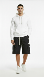 Men's Casual Cargo Capri Pants with Adjustable Drawstring