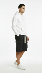 Men's Casual Cargo Capri Pants with Adjustable Drawstring