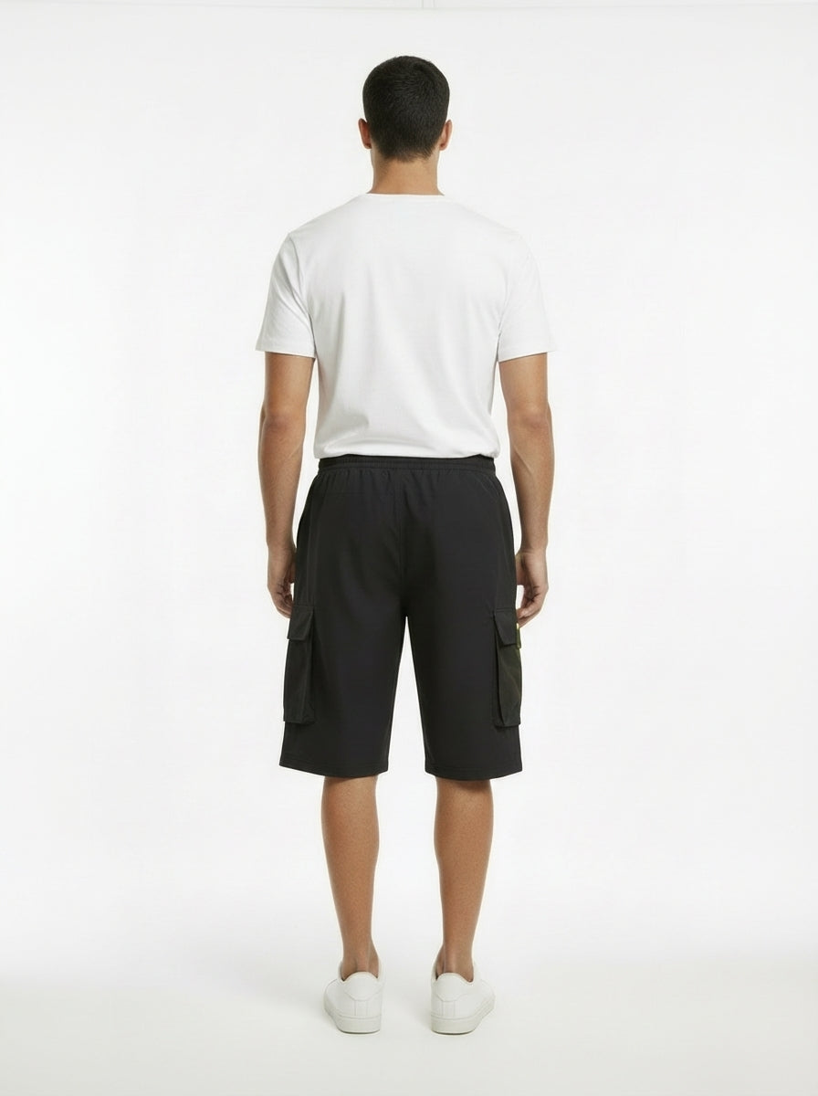 Men's Casual Cargo Capri Pants with Adjustable Drawstring
