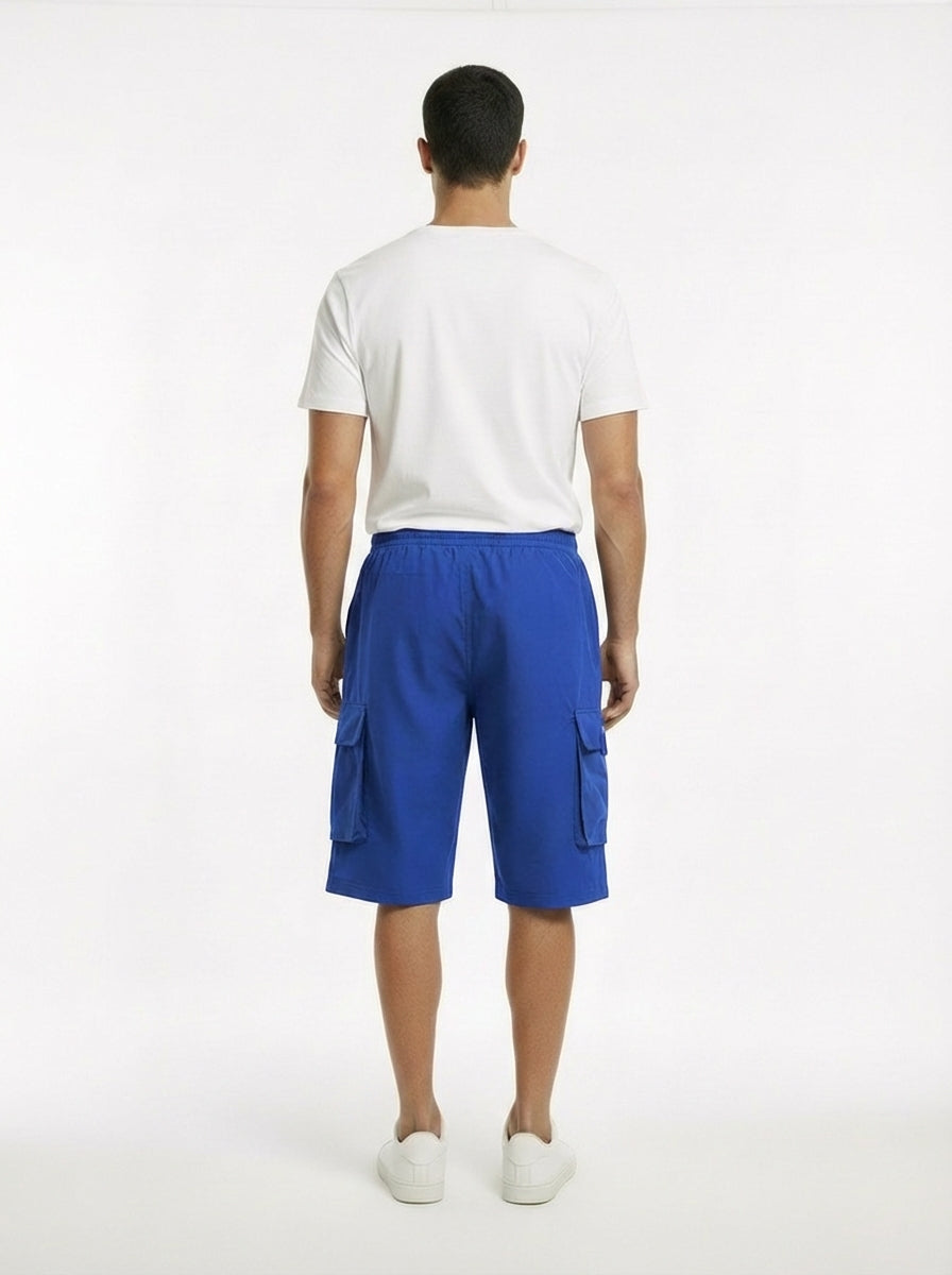 Men's Casual Cargo Capri Pants with Adjustable Drawstring