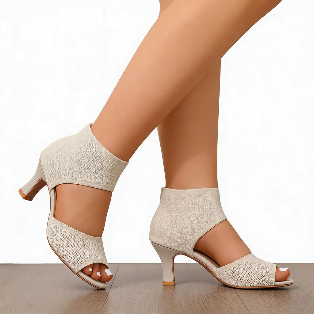 Women's Elegant Orthopedic Heels - Beige