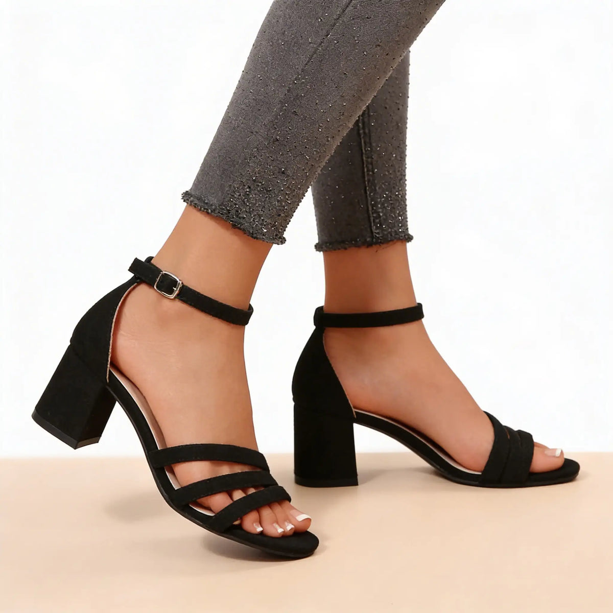 Women's Elegant Comfortable Heels - Black