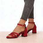 Women's Elegant Comfortable Heels - Red